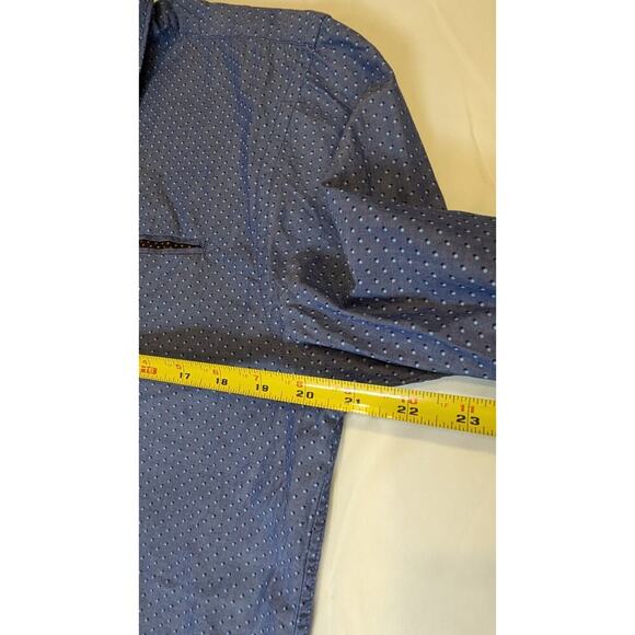 NWT SCOTT & SODA Original Classic Tab Sleeve Button Down Polka Dot Shirt Large - Picture 6 of 7